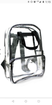 18" Clear Backpacks Basketball Court Artwork